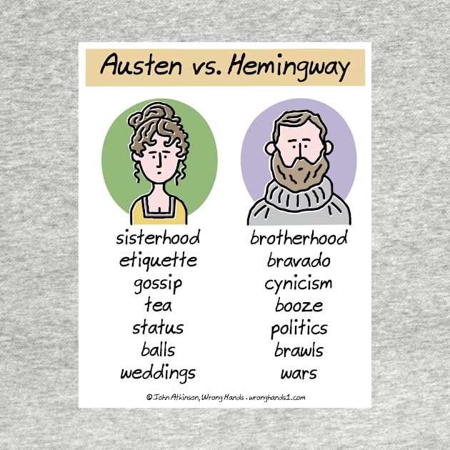 Austen vs Hemingway by WrongHands